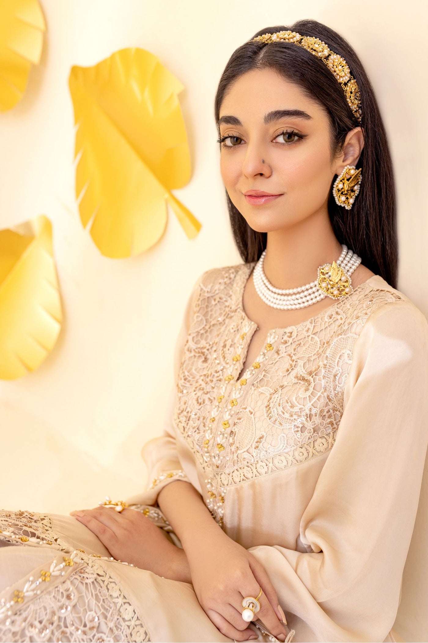 Gold Melody Pristine Embellished Kurta Set | RJS PRET