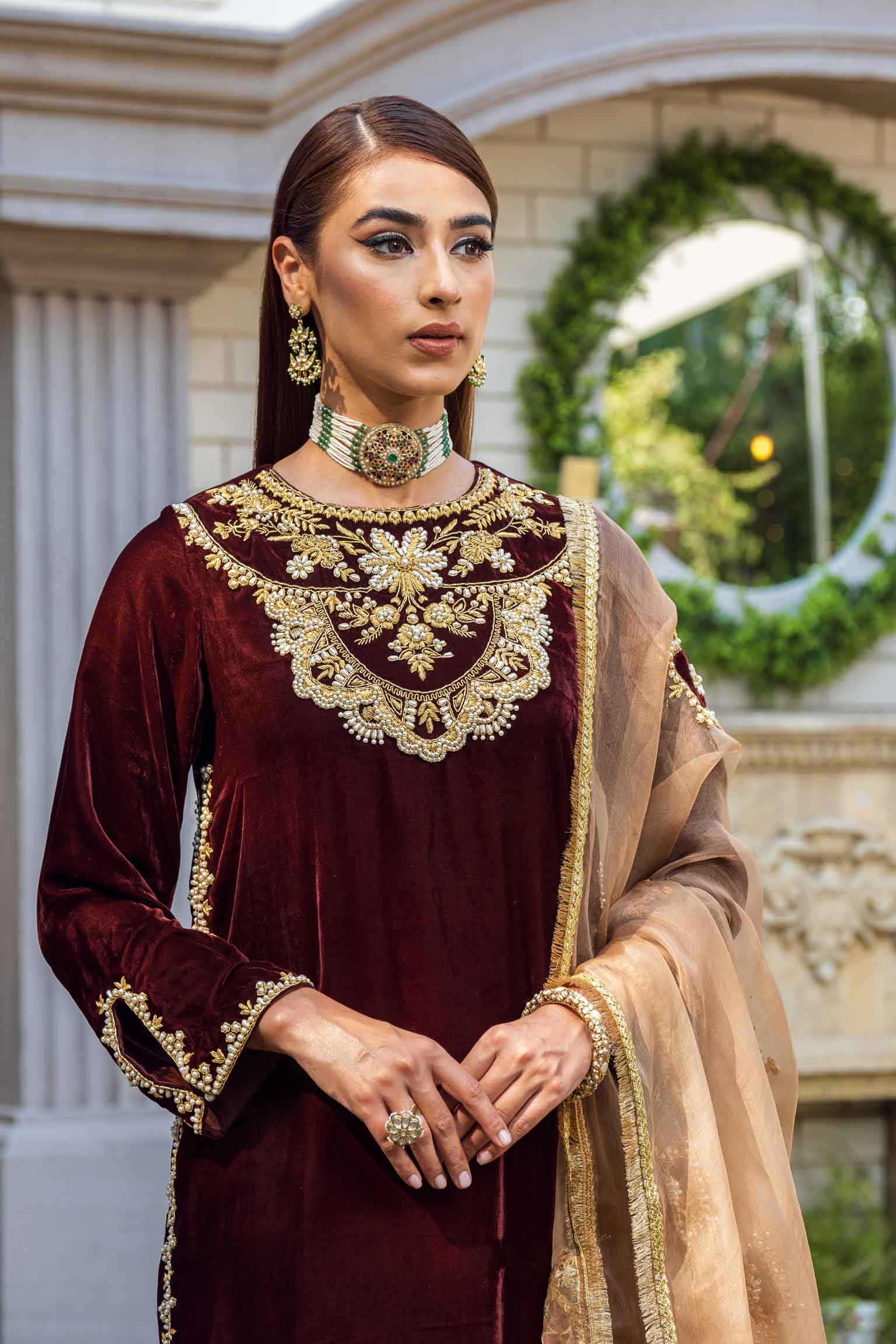 Warm Brown Ritz Velvet Formal Dress | RJS PRET Warm Brown Ritz Velvet Formal Dress | RJS PRET