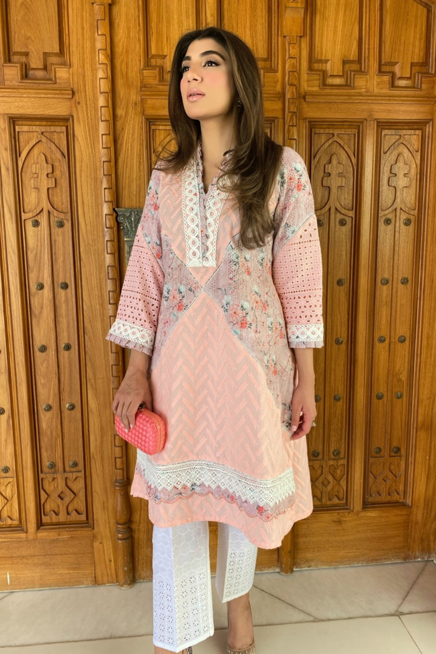 Peach Chicken Kari Kurta | SUMMERY | MEETHI EID | RJS PRET