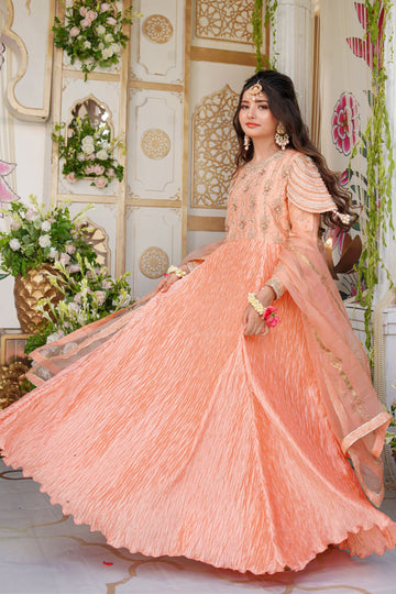 Saaz Khushi Embroidered Kalidaar Frock | RJS PRET