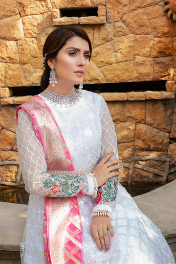 Jhilmil White Shadmani Sequin Embroidered Dress | RJ’S PRET