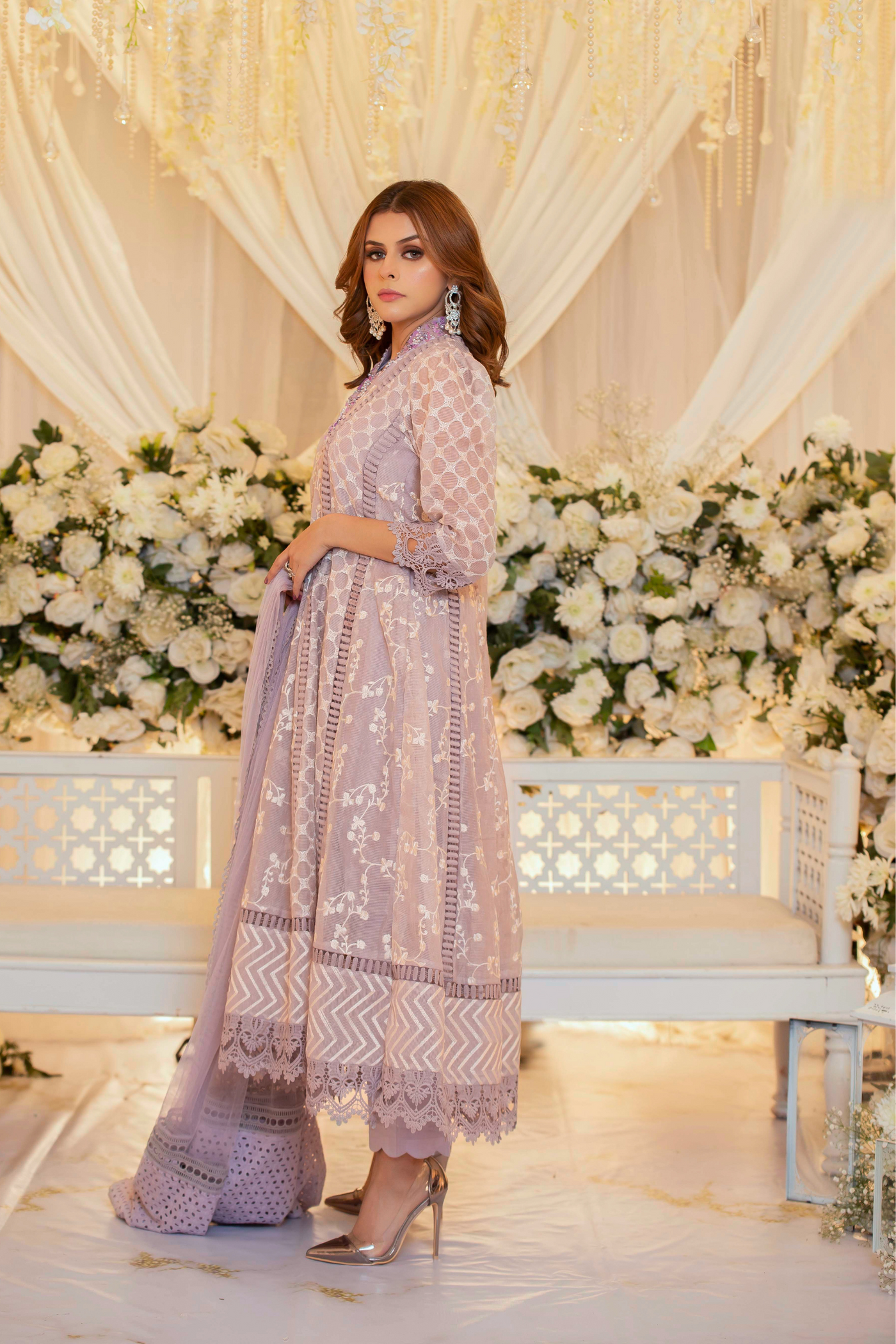 Lilac Lust Monotone Solids Organza Set | RJS PRET