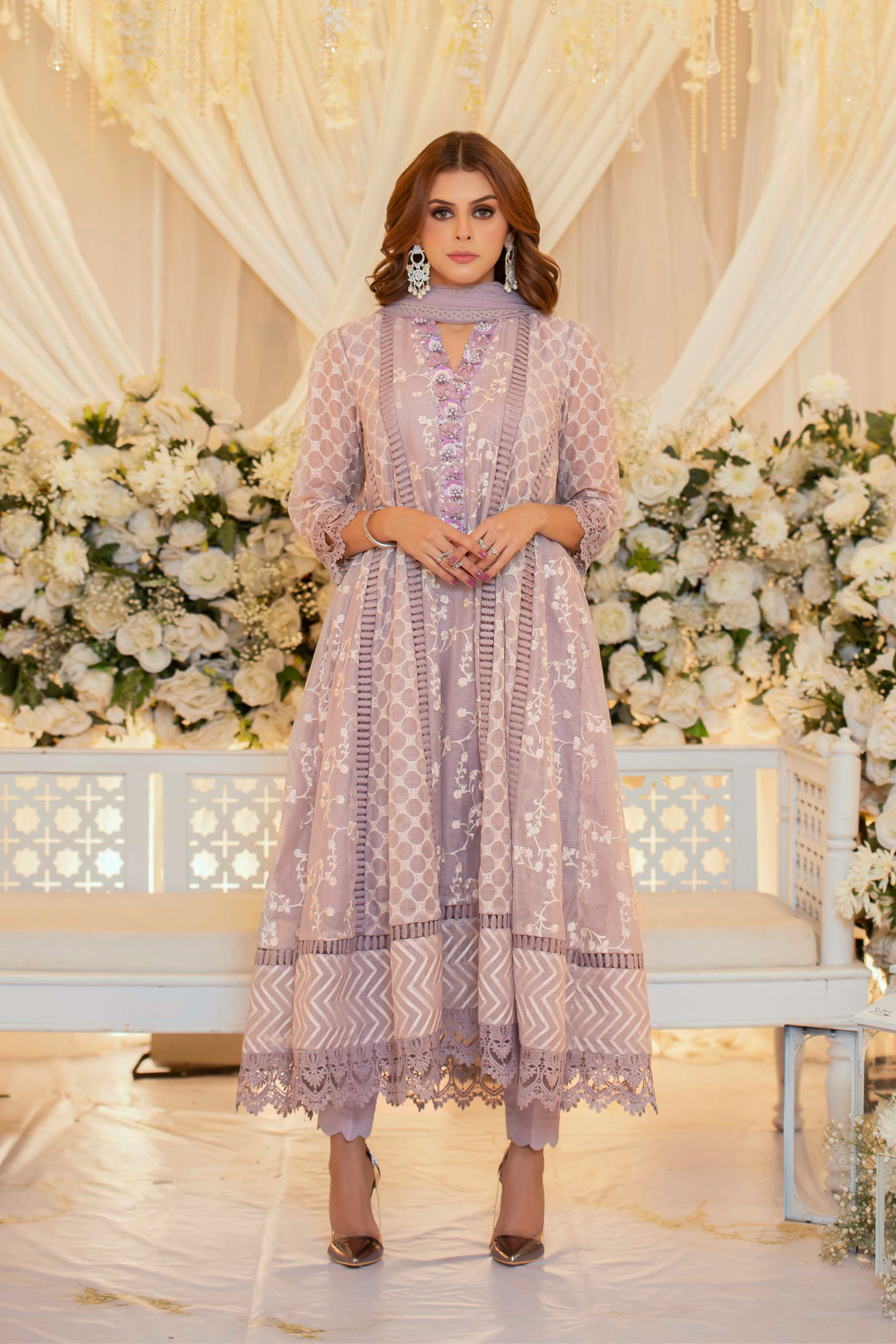 Lilac deals pakistani dress