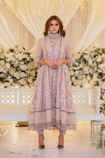 Lilac Lust Monotone Solids Organza Set | RJS PRET