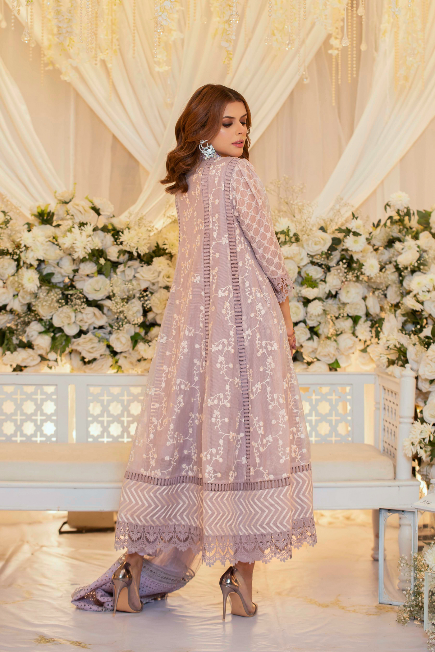 Lilac Lust Monotone Solids Organza Set | RJS PRET