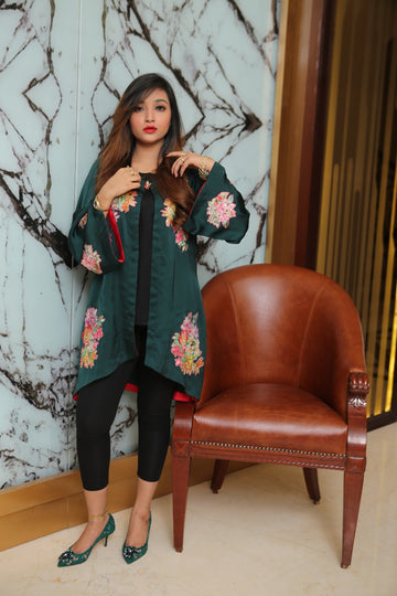 Emerald Green Silk Gown | CHANTELLE | RJ'S PRET