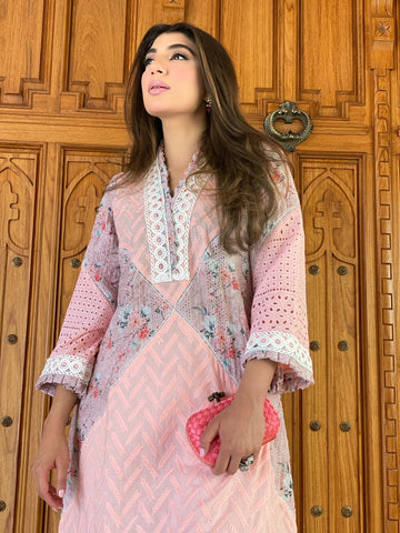 Peach Chicken Kari Kurta | SUMMERY | MEETHI EID | RJS PRET