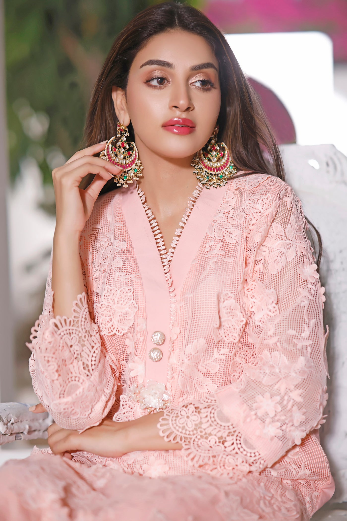 3D Net Shirt | DARLING PEACH | BLOOM | RJS PRET