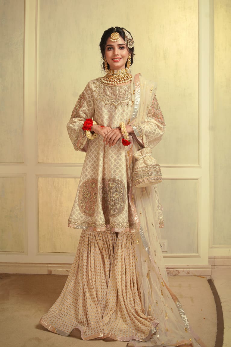 Kashish Khushi Peplum Gharara Wedding Dress | RJS PRET