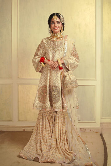 Kashish Khushi Peplum Gharara Wedding Dress | RJS PRET