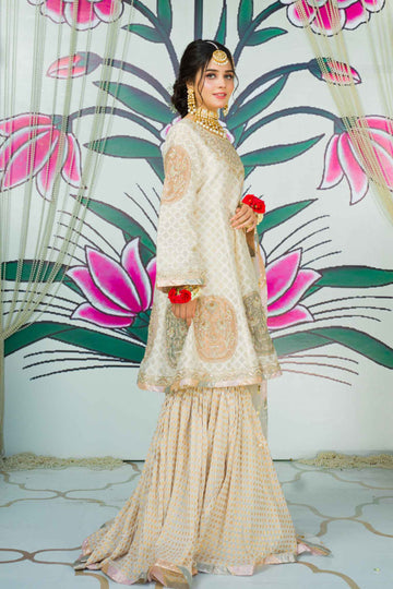 Kashish Khushi Peplum Gharara Wedding Dress | RJS PRET